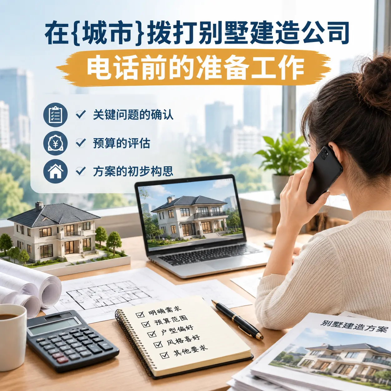 在黄平拨打别墅建造公司电话前的准备工作