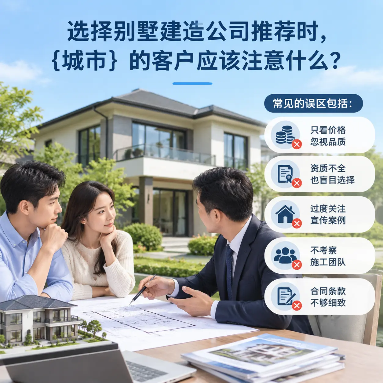 选择别墅建造公司推荐时,黄平 的客户应该注意什么?