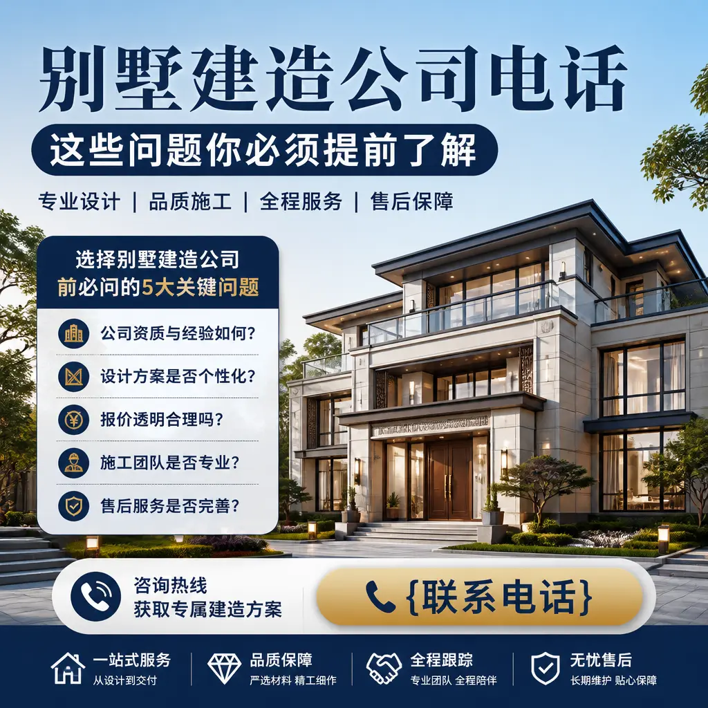 黄平别墅建造公司电话,这些问题你必须提前了解