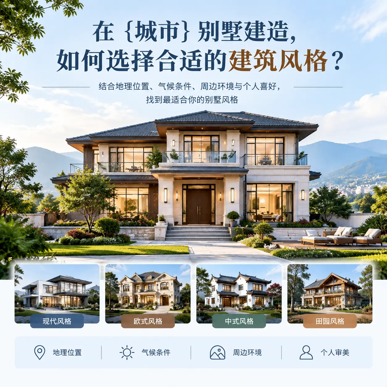 在 黄平 别墅建造，如何选择合适的建筑风格？